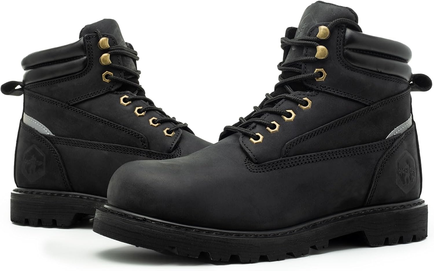 Steel Toe Work Boots for Men 6 Inch Waterproof Non Slip Rubber Comfort Leather Safety Durable Industrial Construction Boots - Image 2