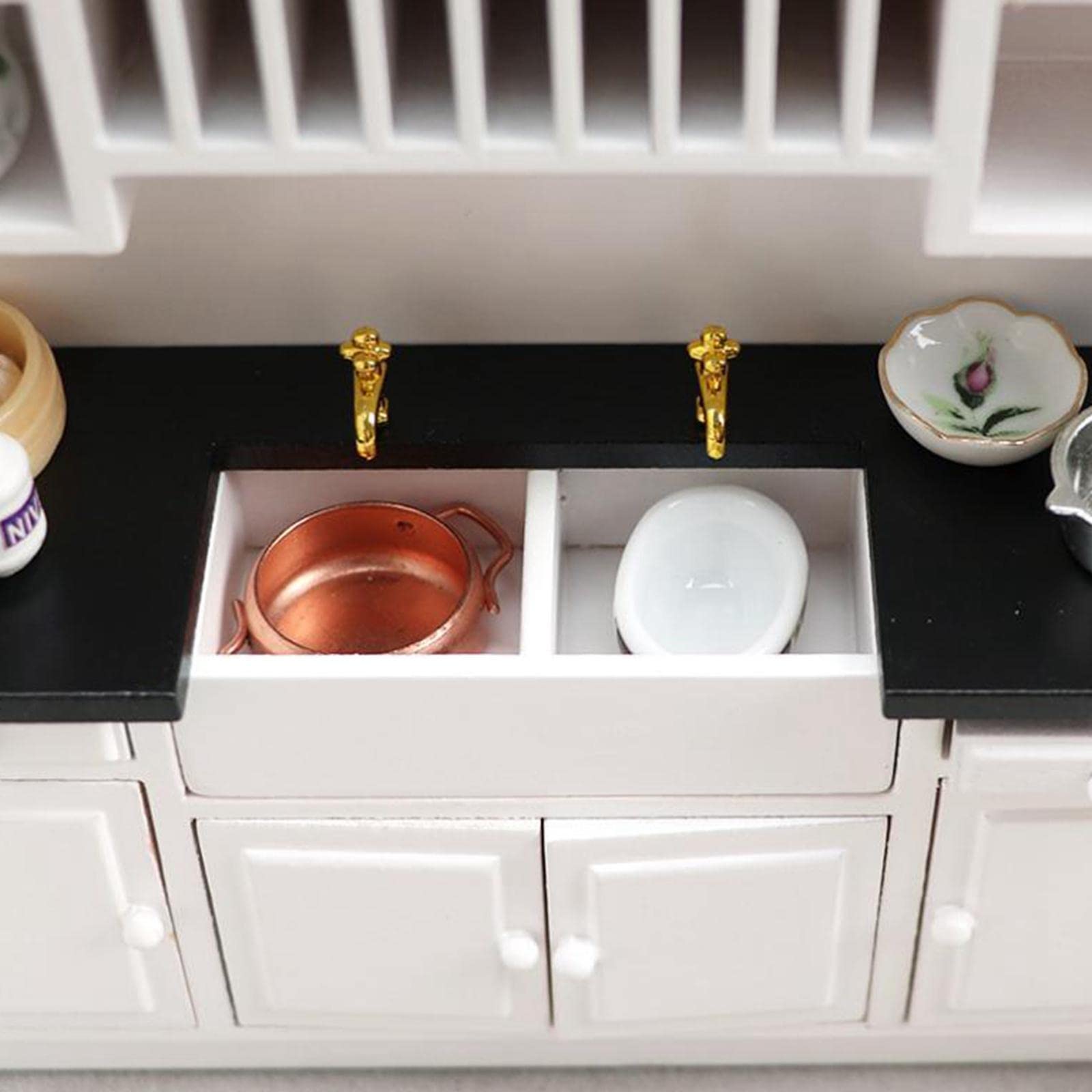 Miniaturas de gabinete de cocina 1:12 Accesorios hechos a mano Tipo 3