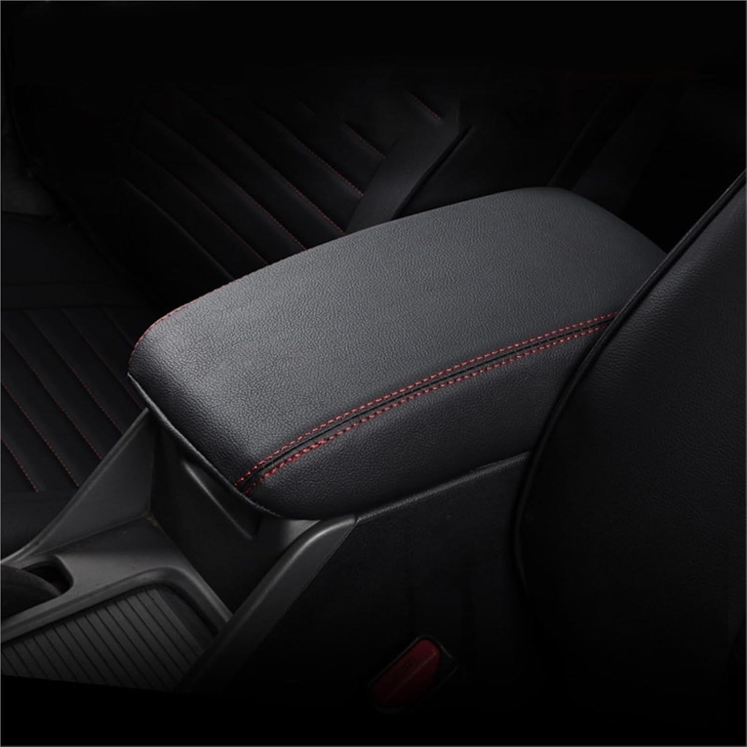 Compatible with Skoda Octavia Pro A8 2021 2022 Accessories Car Armrest Covers Center Console Organizer Storage Box Protection Interior Decor(Red)