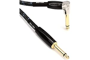 Boss Guitar Cable - 15ft, TS to TS, Angled Connector