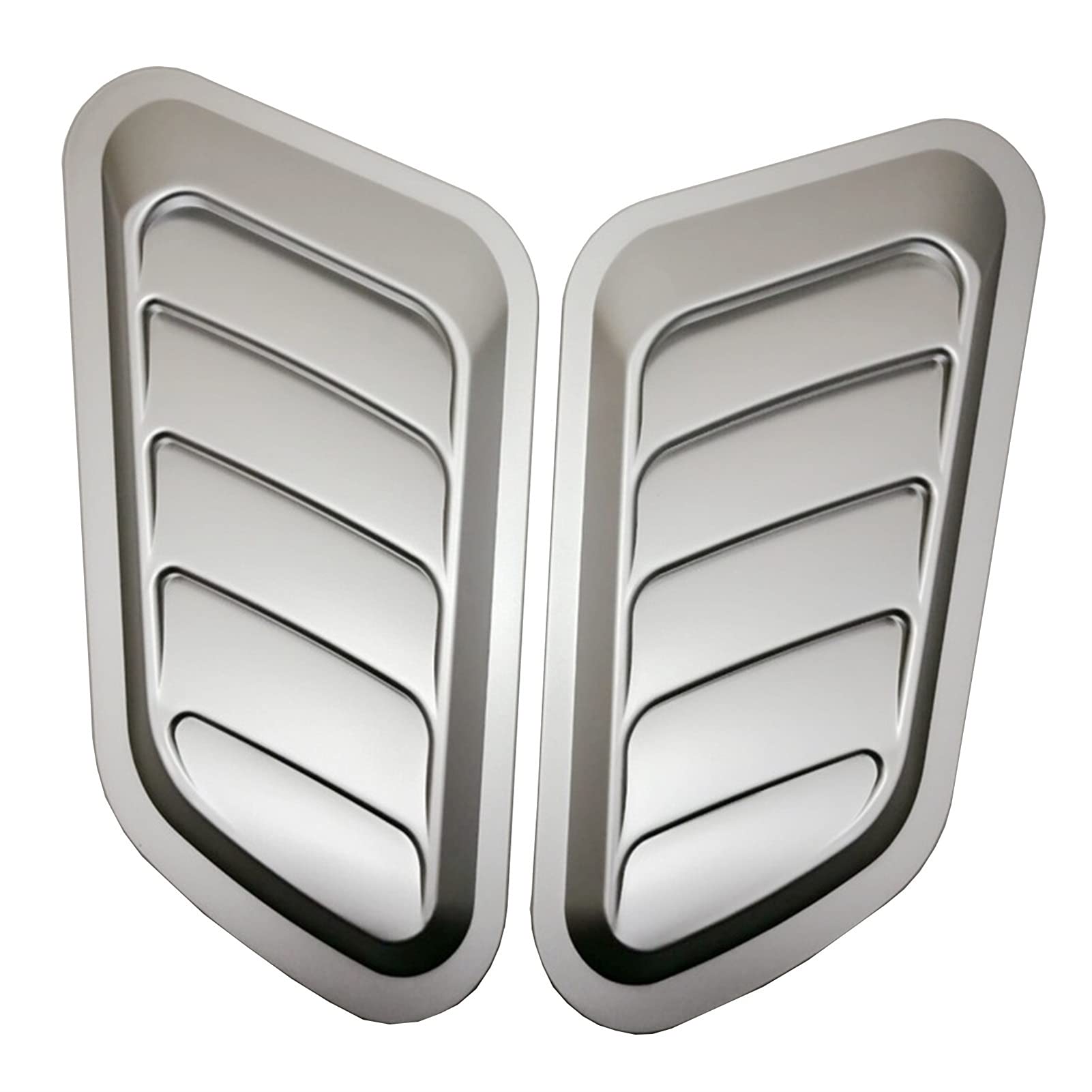 AGYH Hood Scoops Silver Car Hood Vent, 1 Pair of ABS Car General Hood Decoration Air Intake and Exhaust Hood Modification Material