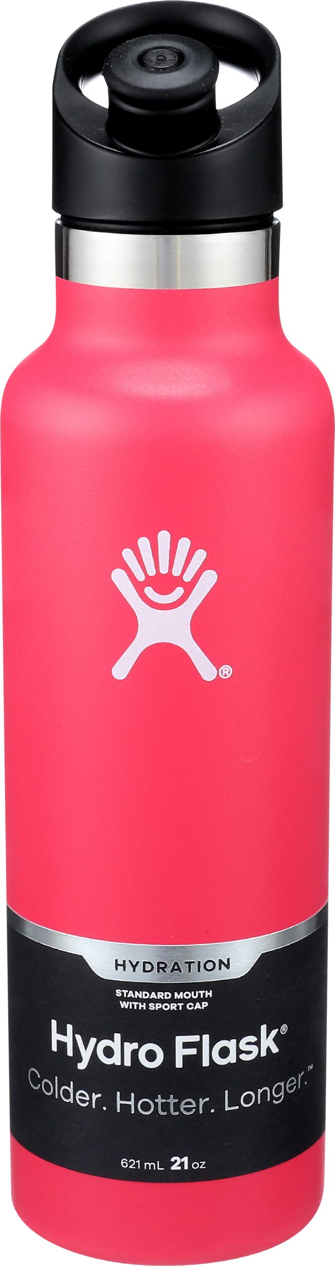 Amazon.com : Hydro Flask - Water Bottle 621 ml (21 oz) - Vacuum Insulated  Stainless Steel Water Bottle with Sport Cap and Powder Coat - BPA-Free -  Standard Mouth - Watermelon : Sports & Outdoors