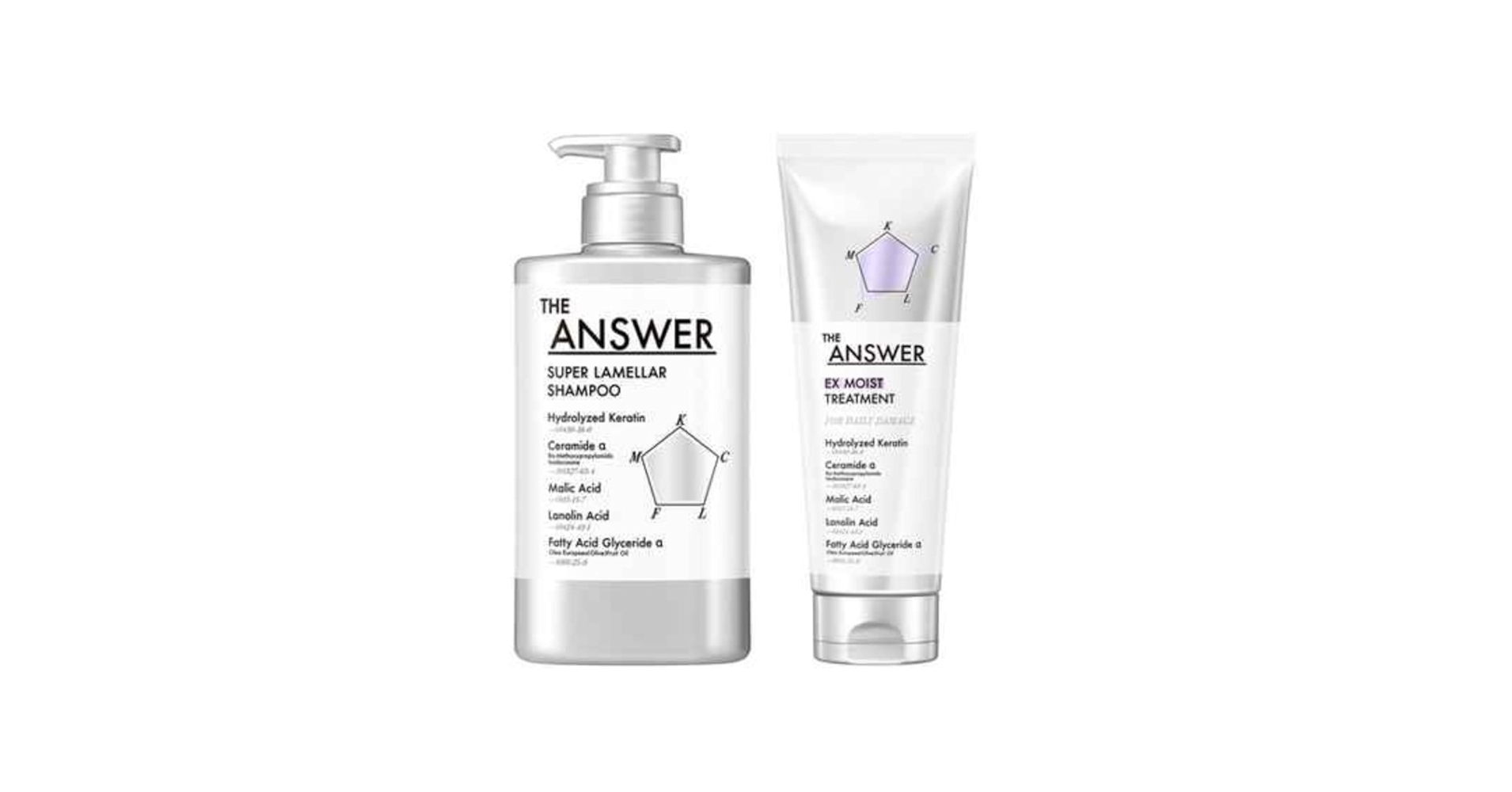 ジアンサー　スーパーラメラシャンプー　EXモイストヘアトリートメント　サンプル付 THE ANSWER］スーパーラメラシャンプー / EX モイスト