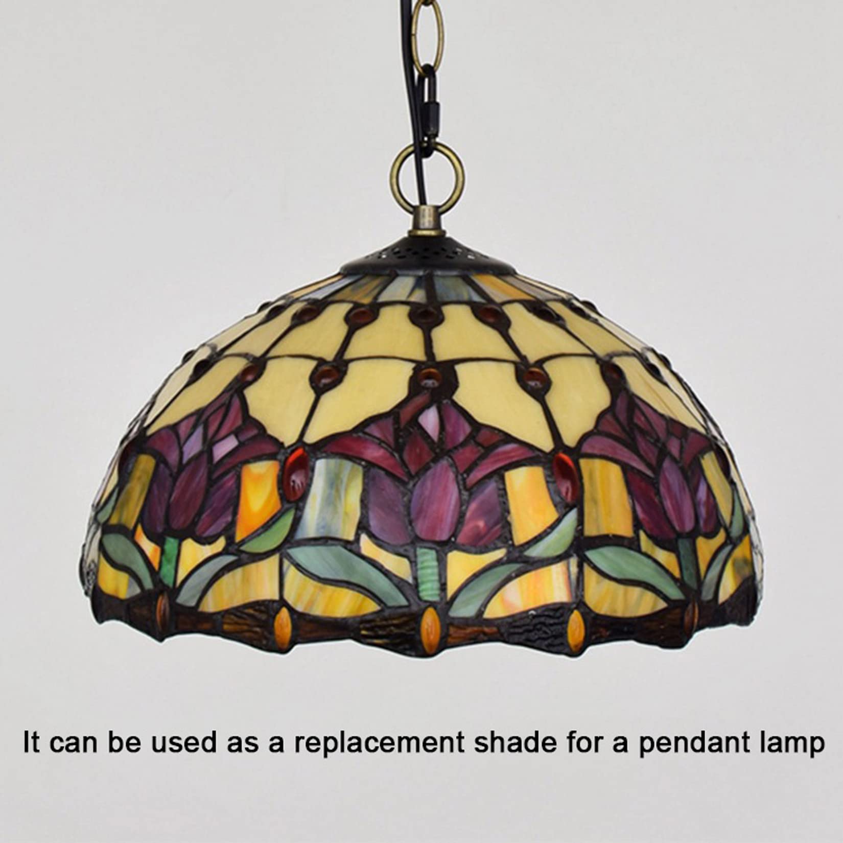 Amazon.co.jp: ステンドグラスランプシェード交換用ティファニー