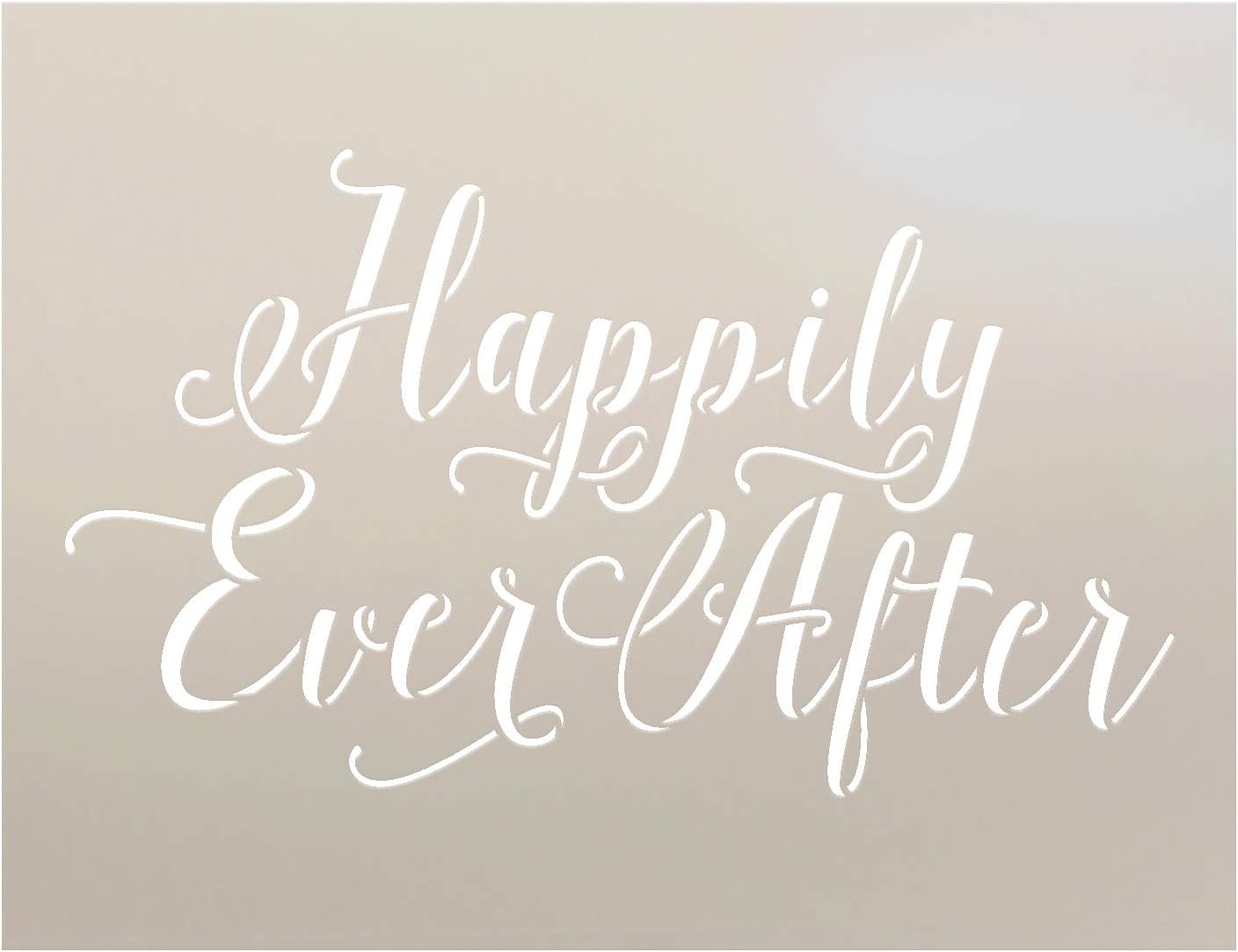 Amazon.com : Happily Ever After Stencil by StudioR12 | Hand Drawn ...