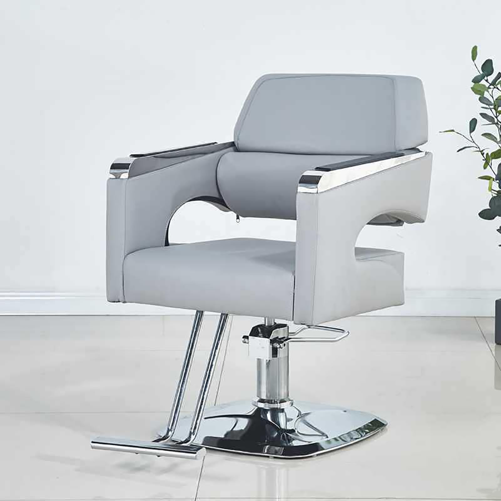 Generic Fotel salonowy, fotel fryzjerski do stylizacji włosów, fotel fryzjerski z hydraulicznym mechanizmem regulacji wysokości, obrotowy o 360°, wyposażenie salonu kosmetycznego,B,square