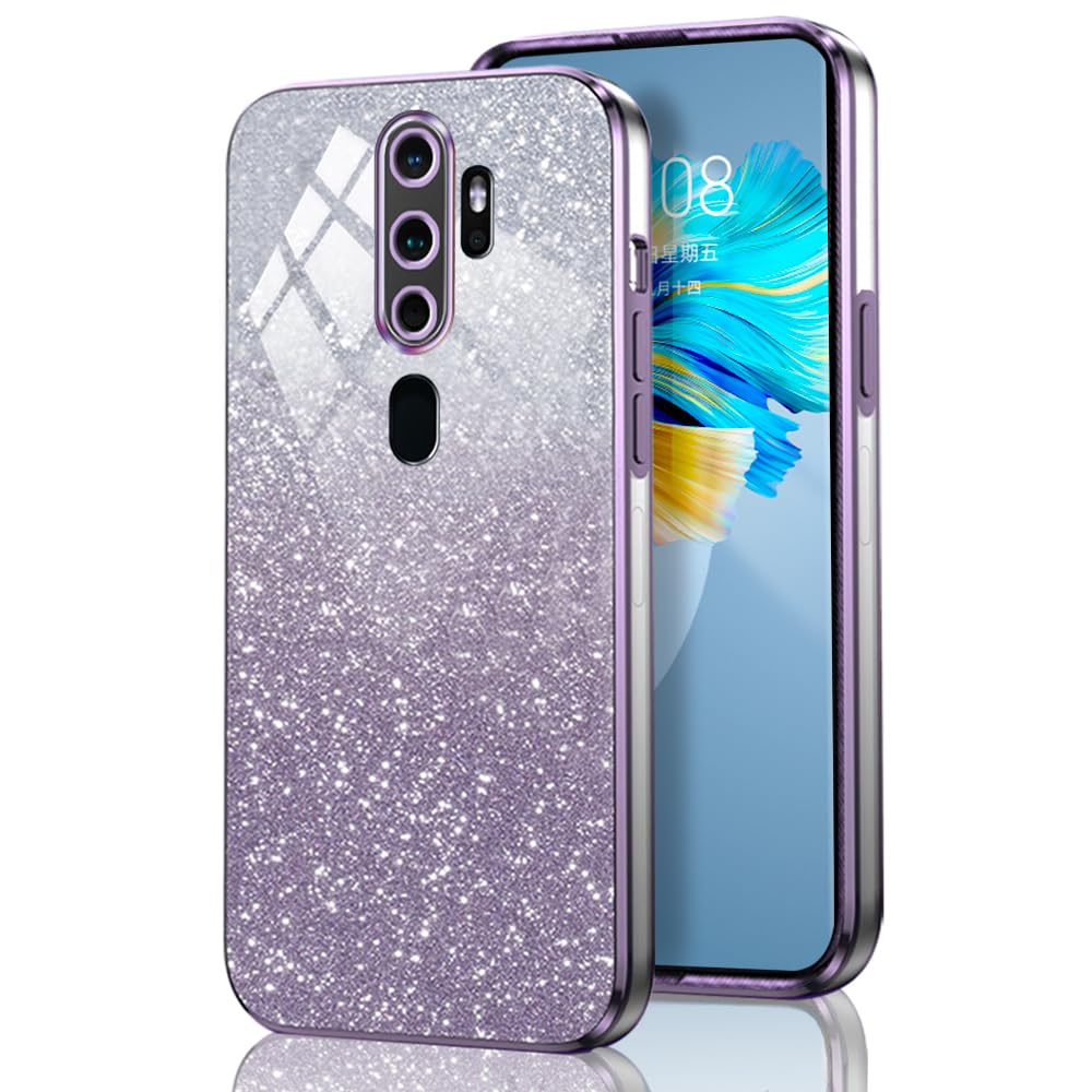 Custodia Compatibile con OPPO A9 2020/A5 2020 Cover Trasparente Brillantini Stellari Sottile Antiurto in TPU