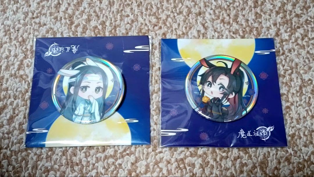 魔道祖師 中秋 花好月圓 アクスタ 缶バッジ 忘羨セット