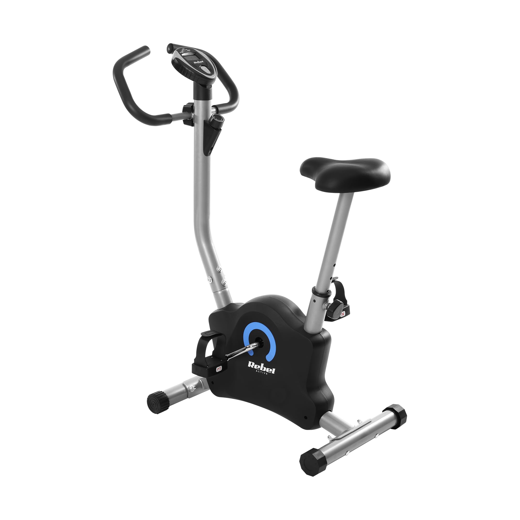 Rebel Electro Rower Treningowy Stacjonarny Mechaniczny Pasowy Wyświetlacz LCD RBA-1013