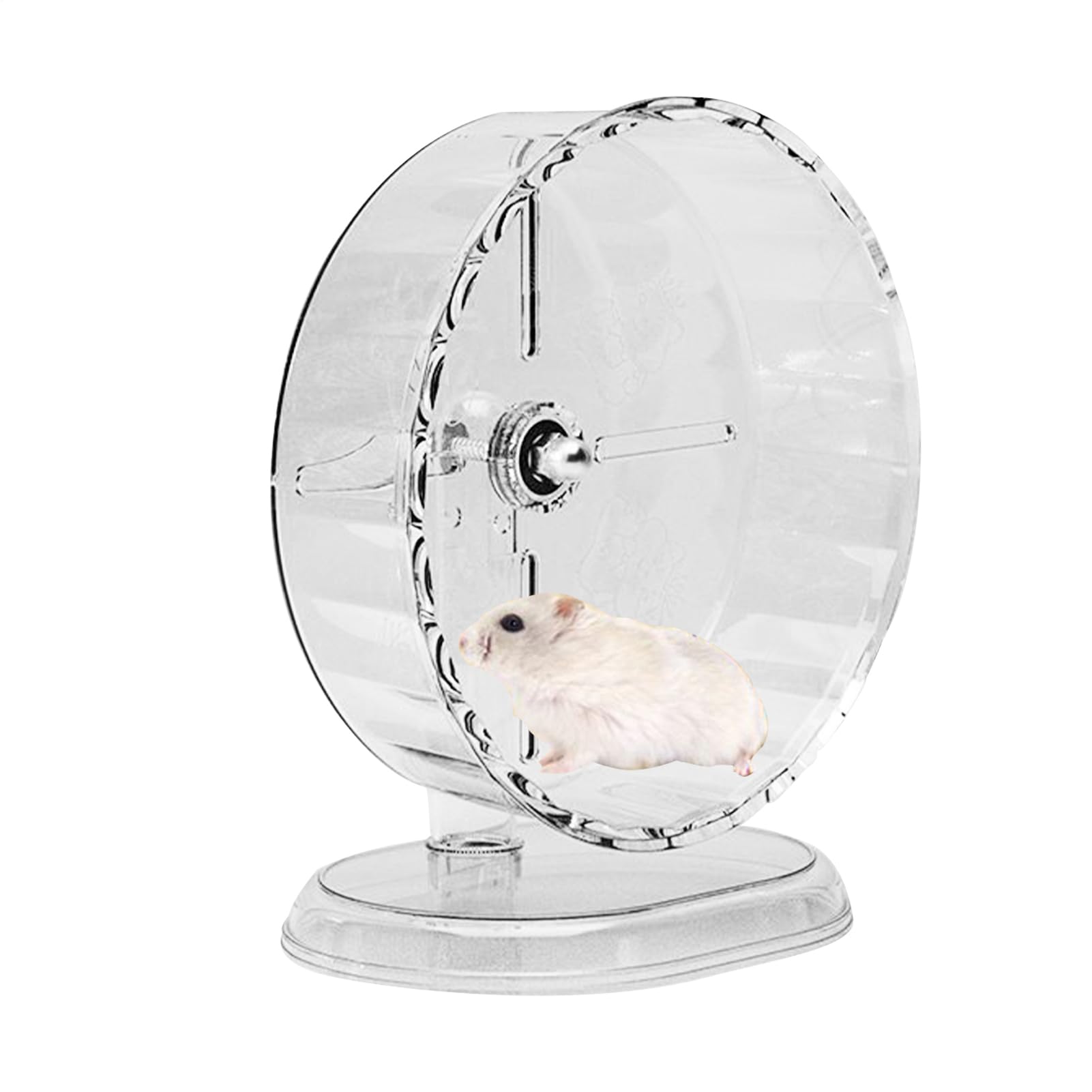 Rueda para hámster Decoración silenciosa para el Interior de la Jaula | Juguete de rueda de correr para hámster dorado, chinchilla, conejo, erizo, y otros animales de razas pequeñas y medianas