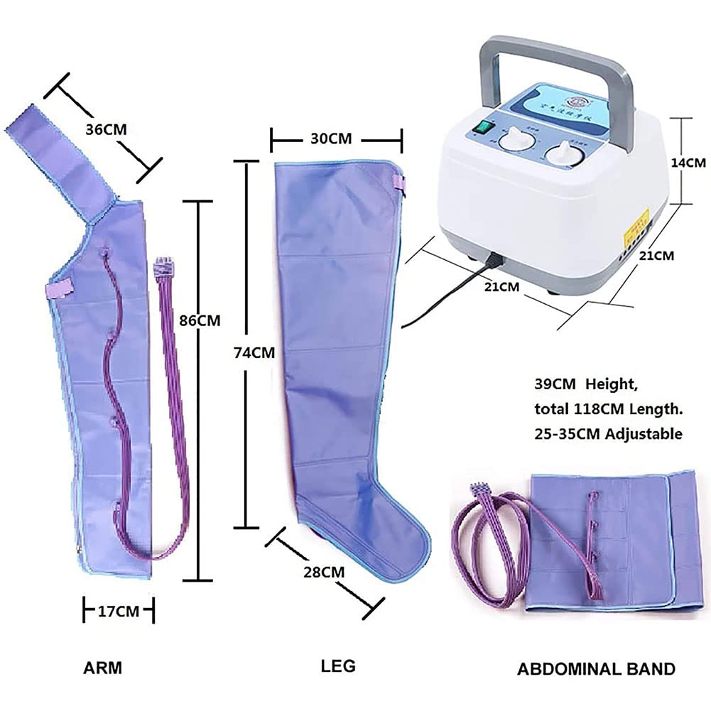 Dispositivo per massaggio per gambe e piedi, massaggiatore per la circolazione, macchina per compressione d'aria per gambe per massaggio e rilassamento, tipi di intensità regolabili, funzioni di temp