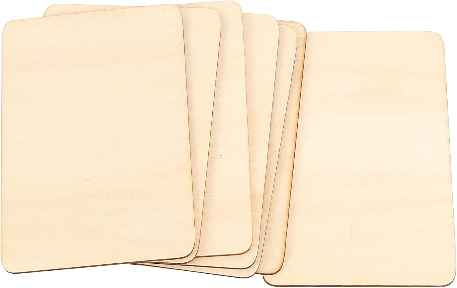 HOIGON 150 PCS Rectangle Unfinished Wood Pieces, 4 x 6 Inch Blank Basswood Wooden Sheets Wooden Cutout for Crafts, DIY, Painting