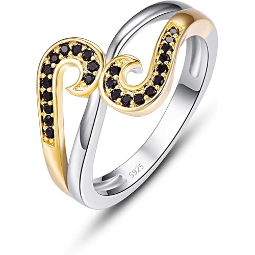 Psiroy 925 Sterling Silver Heart Shaped Created Rainbow Topaz Filled Butterfly Ring for Women