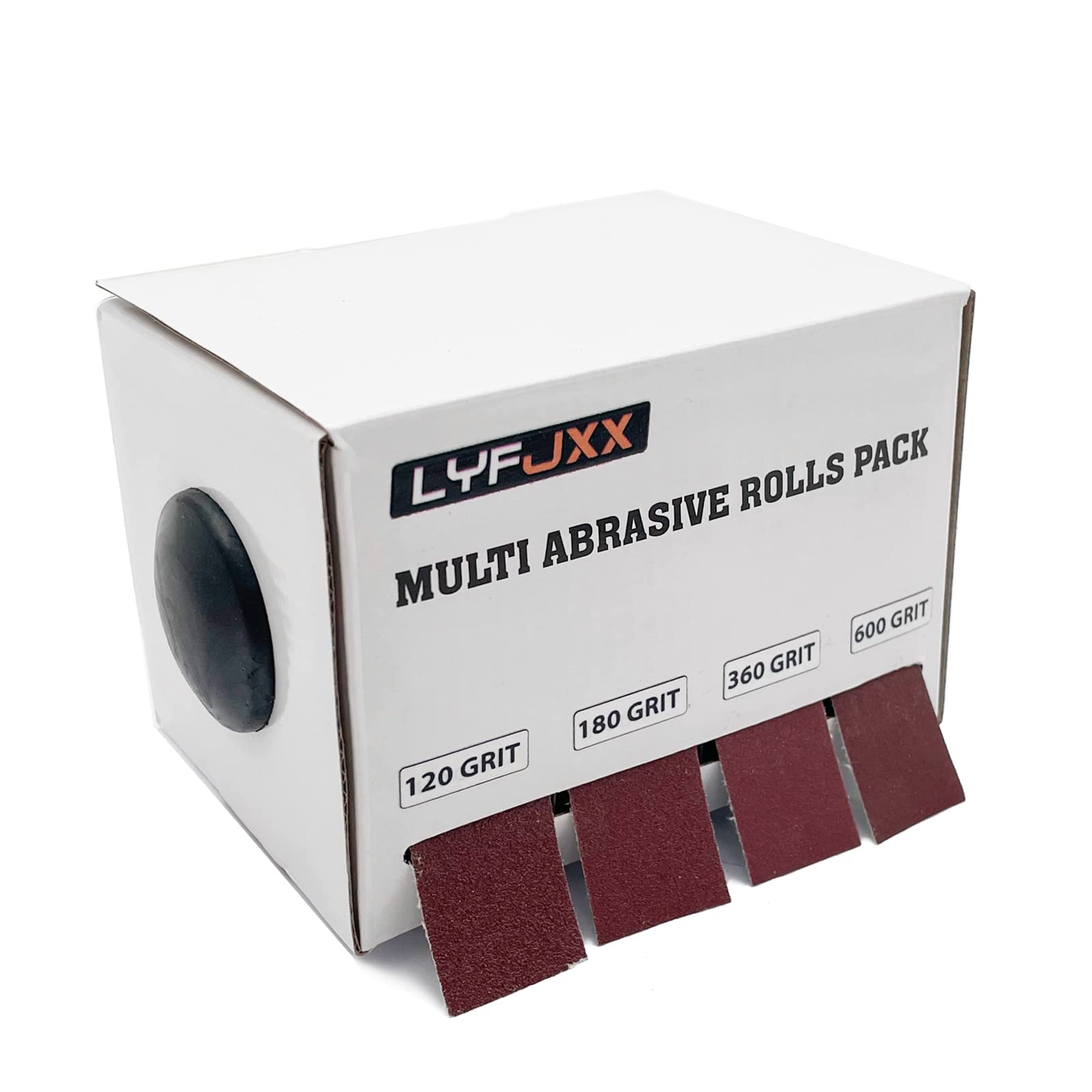 Lyfjxx Rotolo Di Tela Abrasiva Smerigliata, Rotoli Abrasivi, 4 Grane: 120, 180, 360, 600, Diversi Tipi Di Carta Vetrata Per Metallo, Ogni Rotolo Da 6 Metri-image