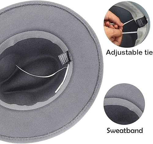 Miniatura 5 de Sombrero Fedora clásico de ala ancha para niños y niñas, gorra de panamá