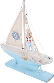 CRILSTYLEO Decoração De Escritório Vela Decoração De Casa Veleiro De Madeira Esculturas Modernas Tema De Veleiro Suprimentos Para Festas Modelo De Náutico Veleiro Decorativo Veleiro