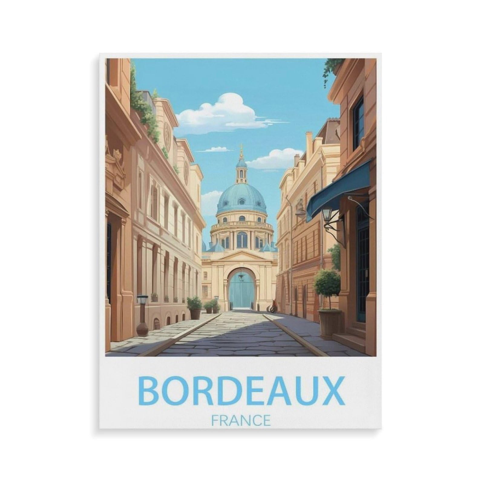 BEAYODKP Paint by Numbers，Bordeaux France，Exquisite Oil Painting by Numbers Kits for Beginners(30x40cm-N41