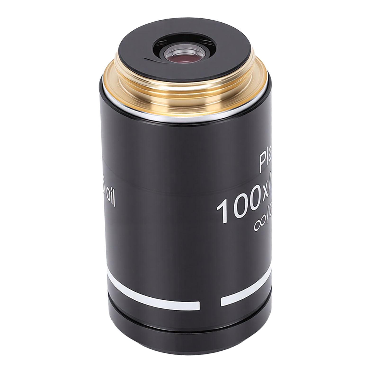 Ejoyous Lente Objetivo de Microscopio Plan, Aleación de Aluminio, Vidrio óptico, Hilo RMS de 20,2 Mm, Imágenes Claras, Aumento Múltiple para Microscopios Biológicos, Laboratorios,