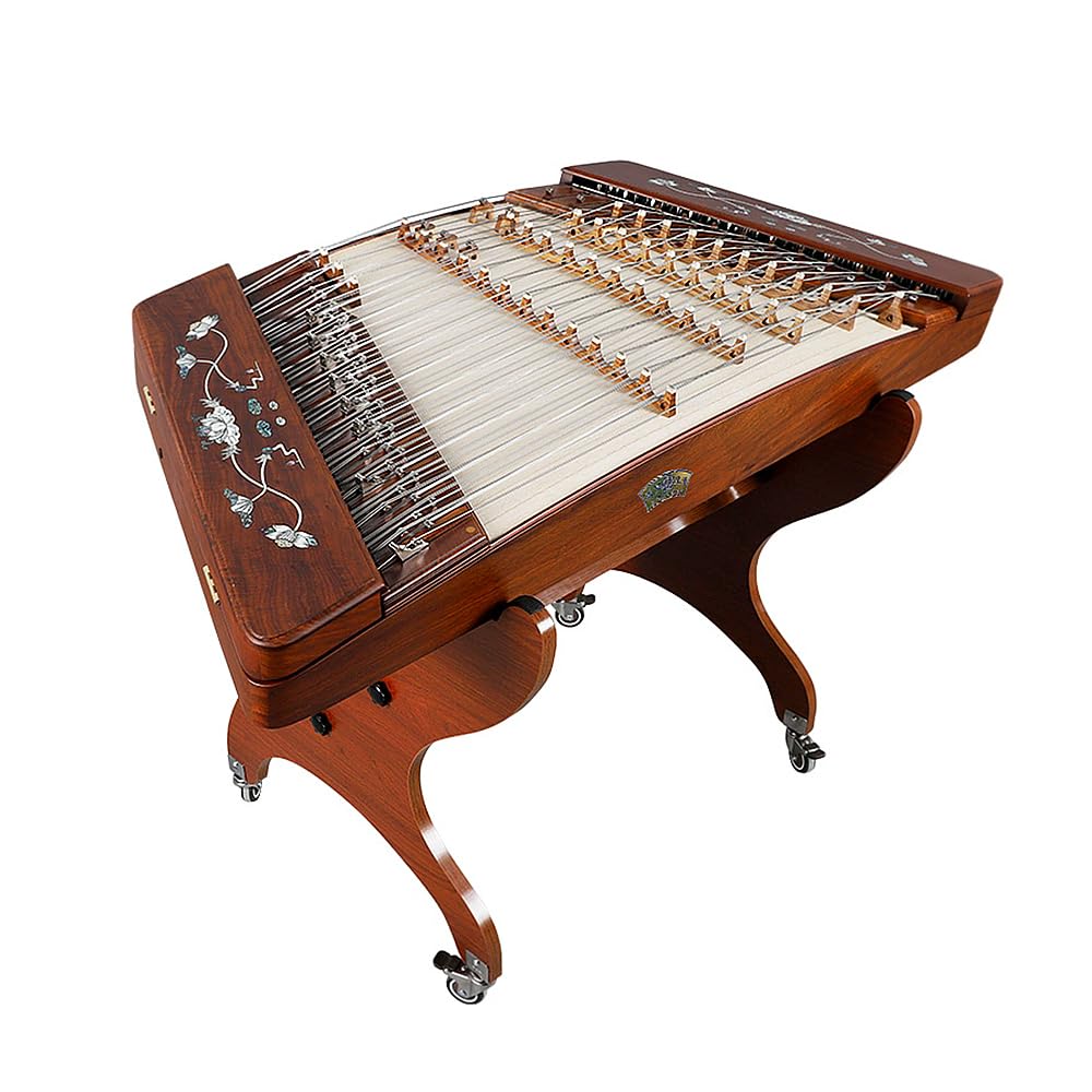 Czarny dulcimer z drzewa różanego, stalowe struny, długość panelu 117 cm, ze stojakiem 66 cm, dla zespołu zespołowego/wydajności