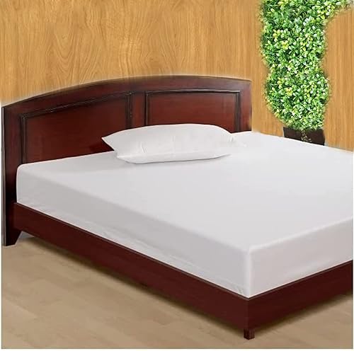 Protector de colchón a prueba de agua, protector de colchón de seguridad de 8 pulgadas de profundidad, bolsillo elástico, tamaño SuperKing, 72 x 80,