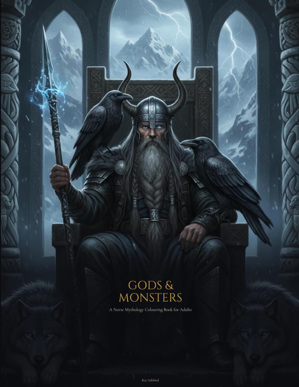 Gods & Monsters: A Norse Mythology Colouring Book for Adults: 50 Epic Illustrations of Gods, Vikings and Mythical Creatures | Single-Sided Pages for ... (Gods & Monsters Mythology Colouring Books)