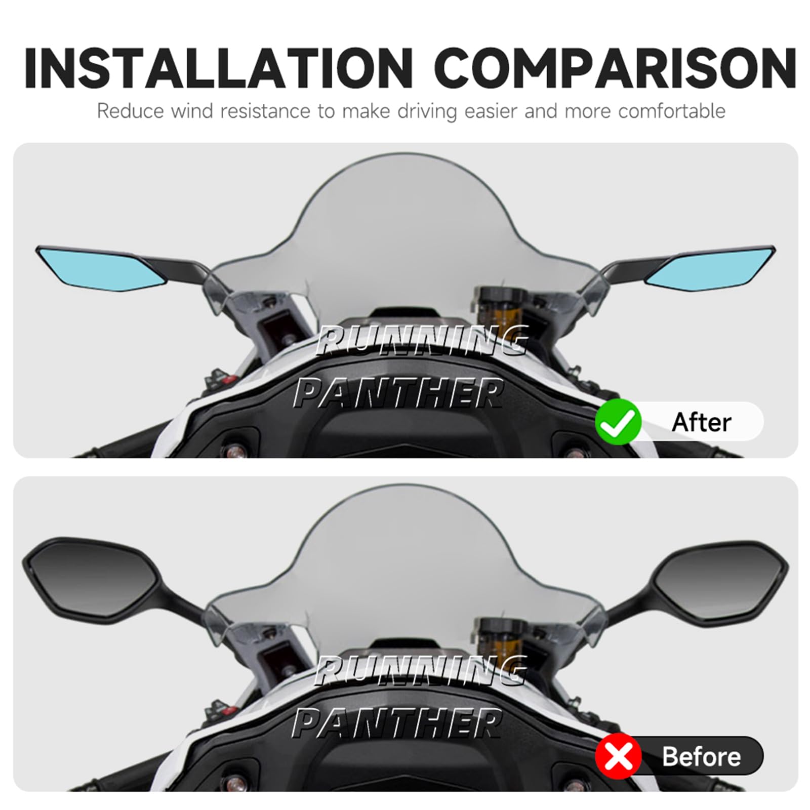 BMW S1000RR ステルスミラー　2019〜　k67 Rizoma Stealth Aero Wing Mirrors for BMW S1000RR M1000RR