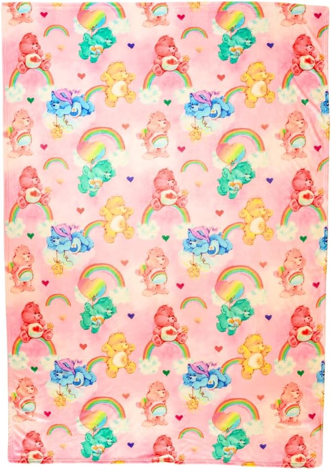 Franco Collectibles Care Bears Bedding Super Soft Plush Blanket, 62 in x 90 in, (Officially Licensed Product)