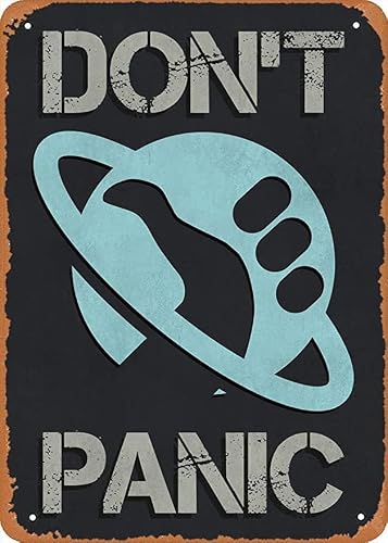 Dont Panic Mens Womens Decorative Aluminum Sign Wall Sign Bar Restaurant Cafe Bar Decor 8x12 Inches