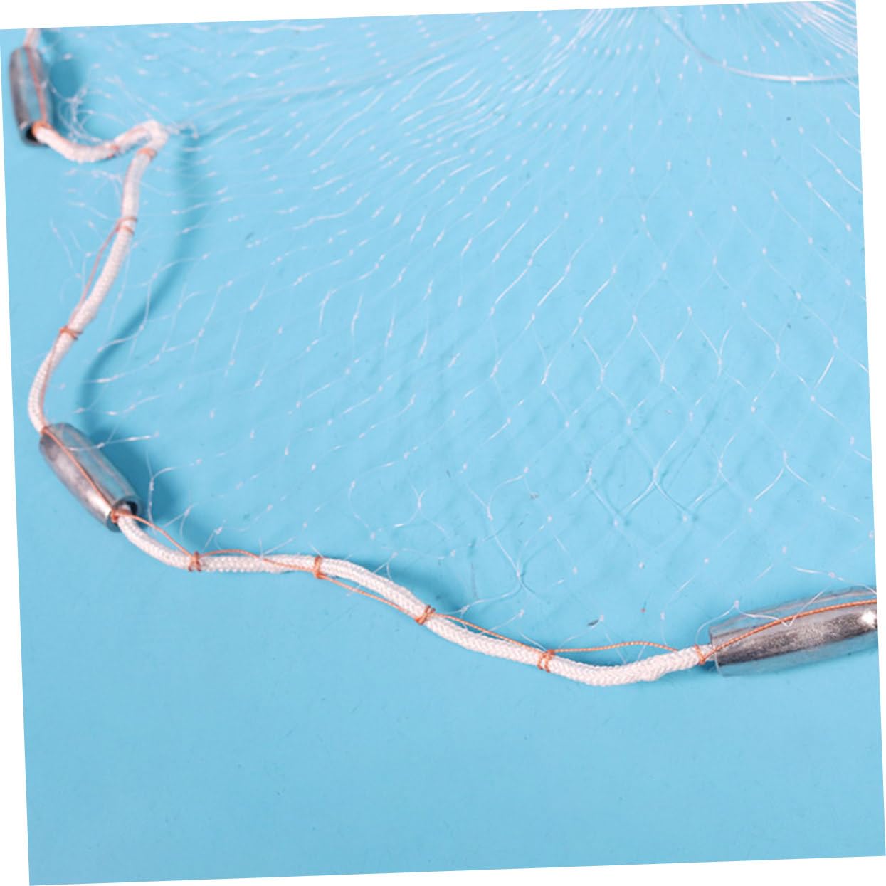 Happyyami Retino per Pesca in Plastico e Acciaio Inossidabile Corda, Rete da Lancio Affidabile che Previene la Fuga dei Pesci per Attività All'aperto e Pesca