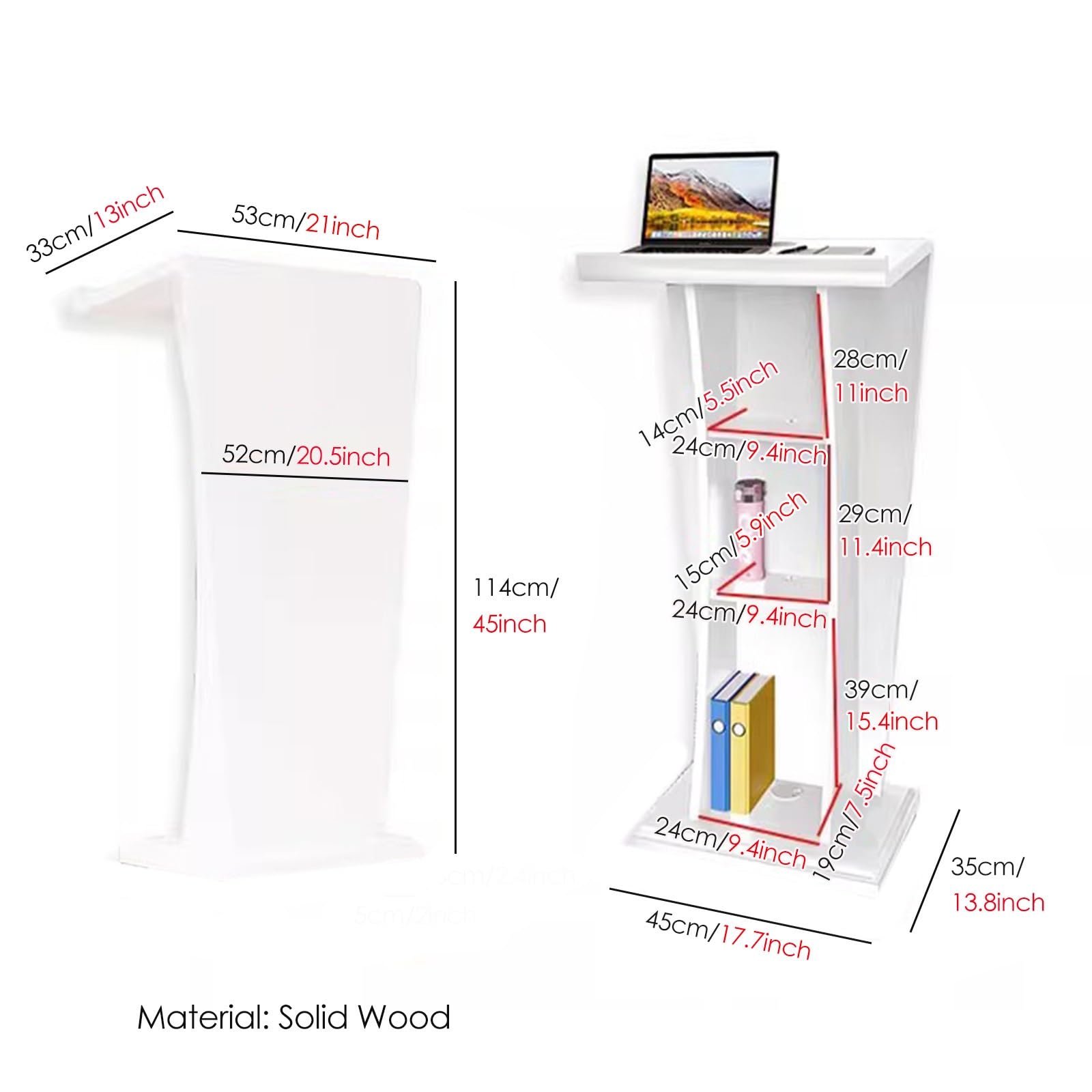 Amazon.co.jp: 演説台 演台 講演台 モバイル ポディウム フロア