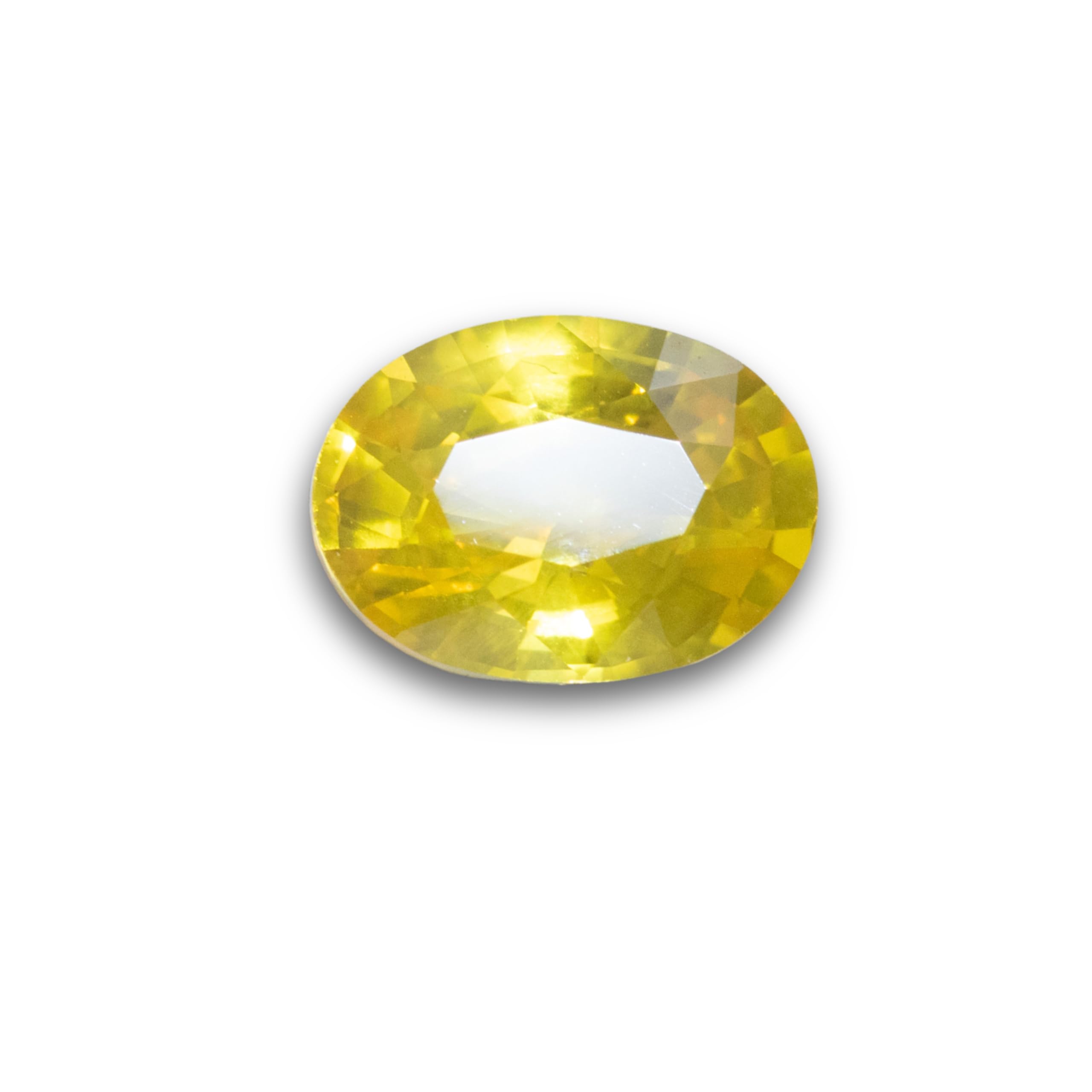 Saphir jaune naturel de Ceylan 1,63 ct en corindon véritable