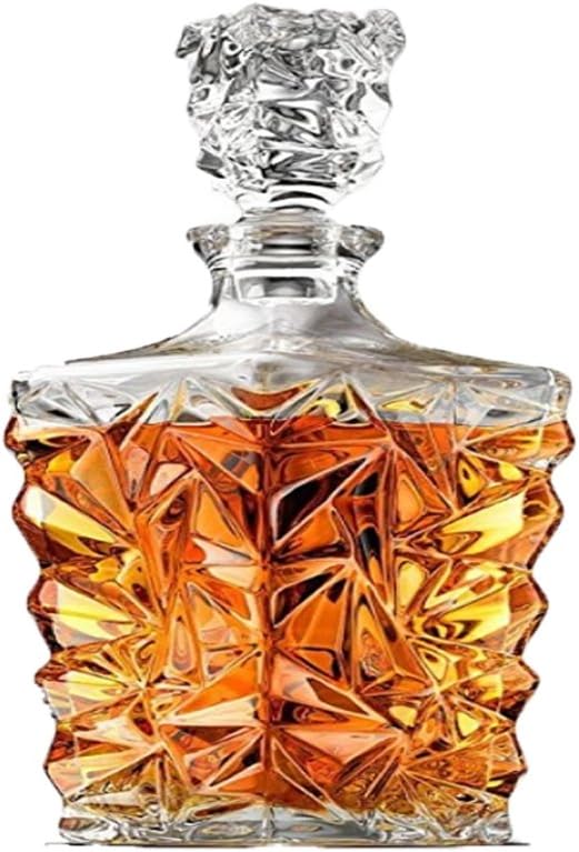 5-Piece Diamond Cut,4 Glasses Scotch Decanter
