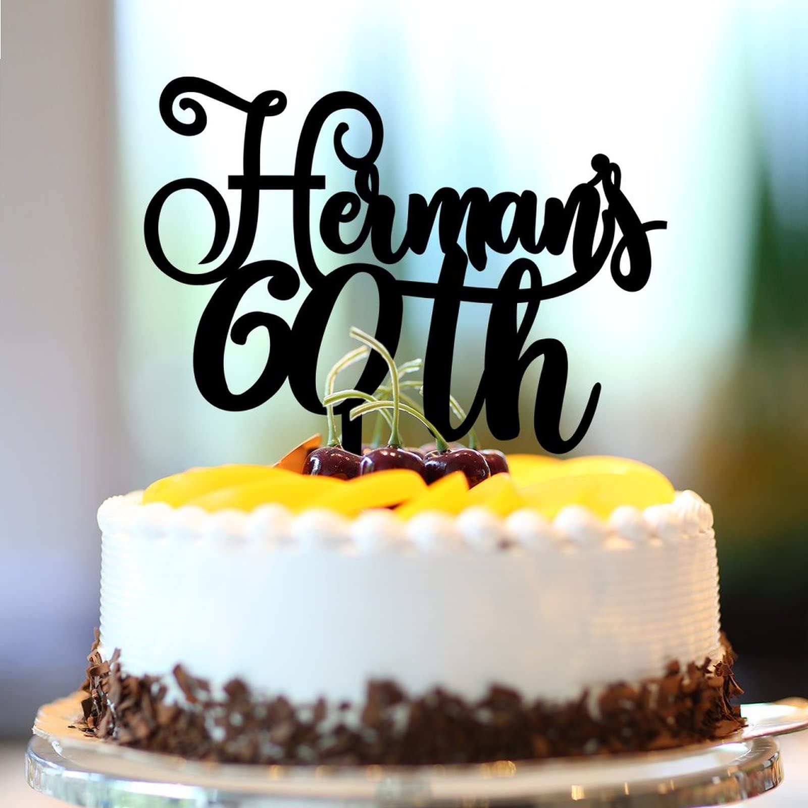 60th Birthday 60th Happy Birthday Cake Topper Personalized Name