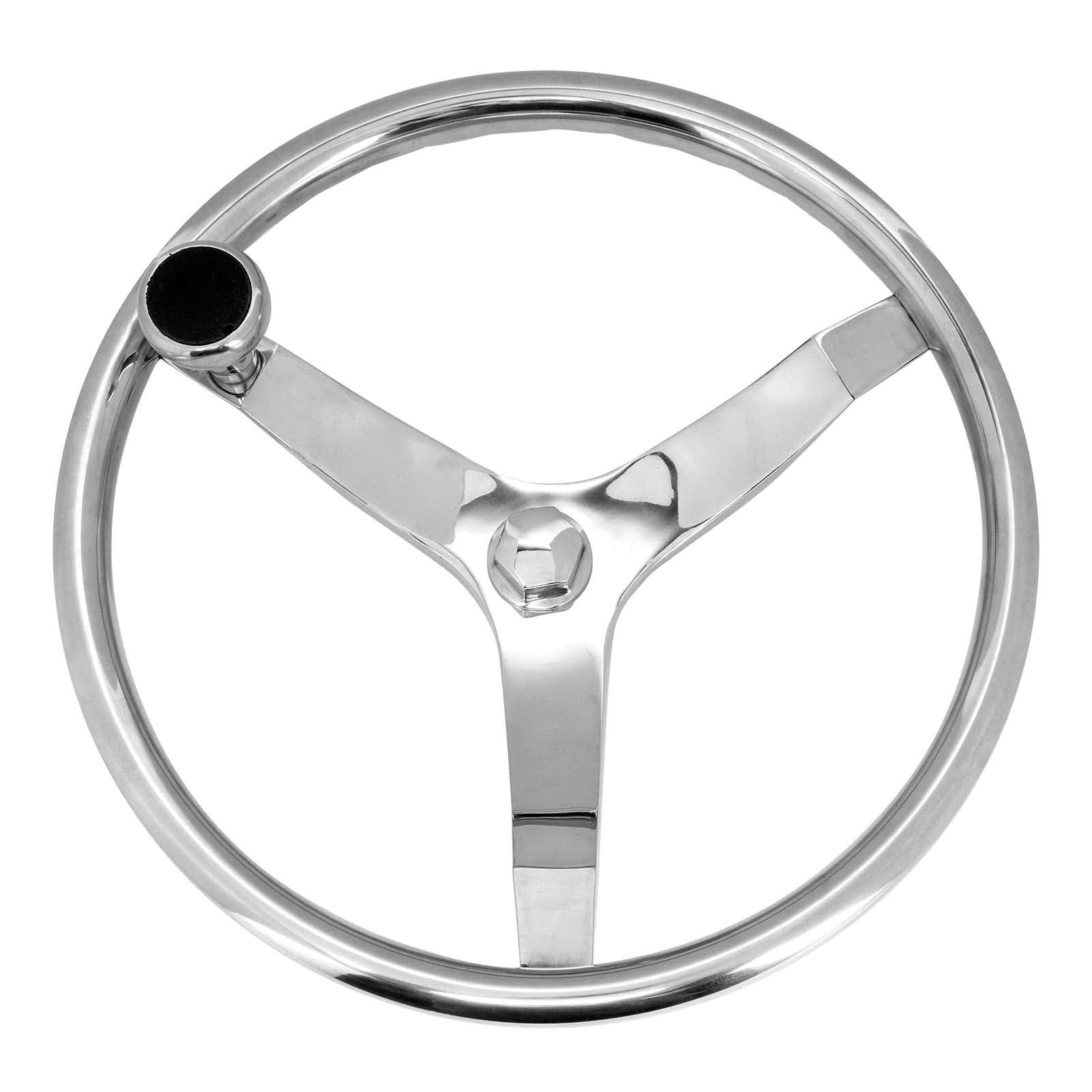 Volante in acciaio inossidabile con pomello, accessori per