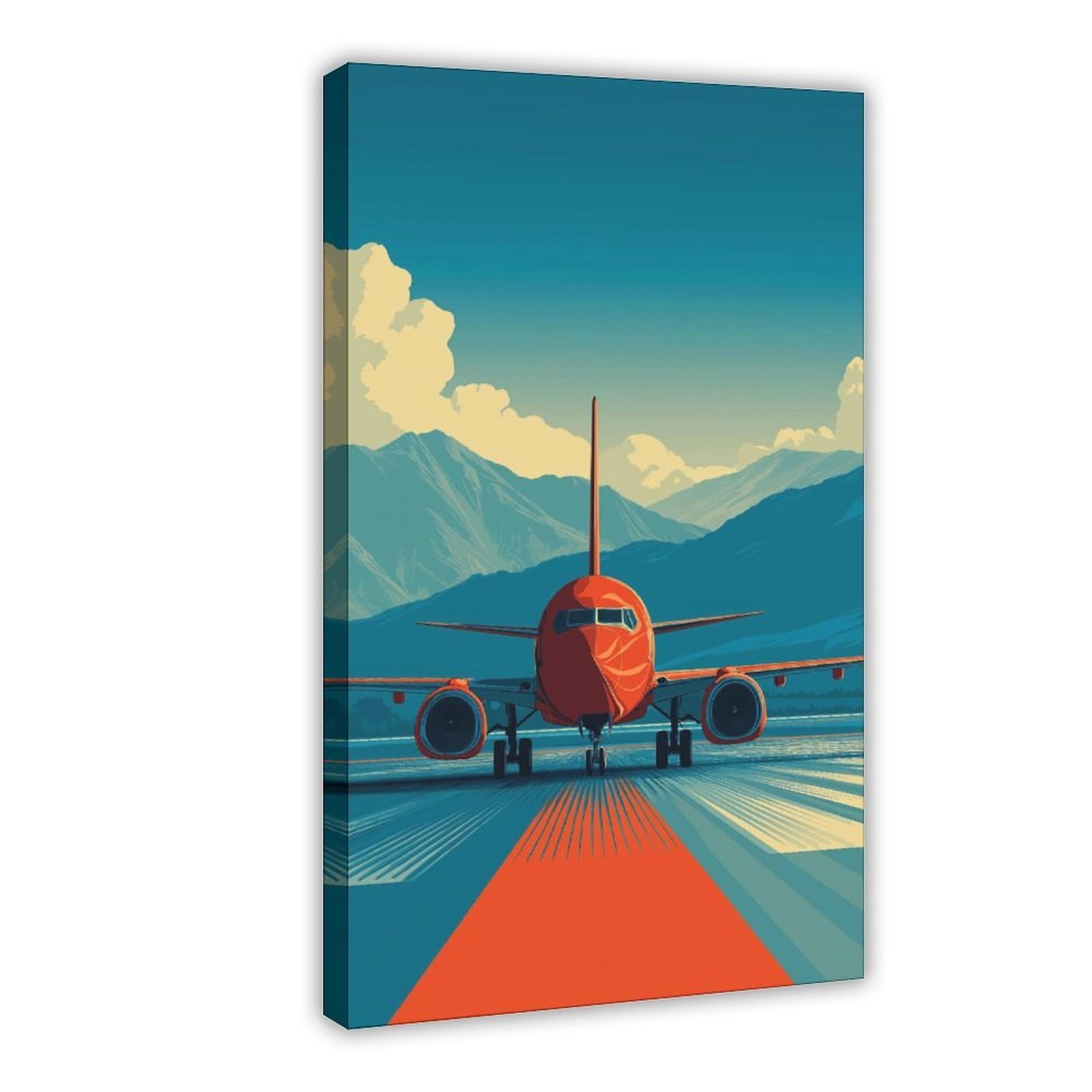 YWTJAX Vintage Aviation Poster Canvas Poster for Bedroom Decor Gift