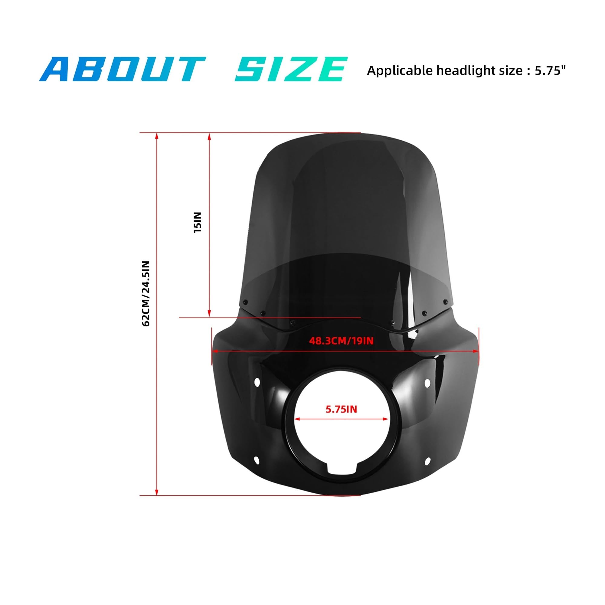 15" Windshield Fairing Low Rider S Fairing Deflector Road Warrior Fairing Only For Harley For Softail For Low For Rider S For FXLRS 2020-2024,Accessori completi