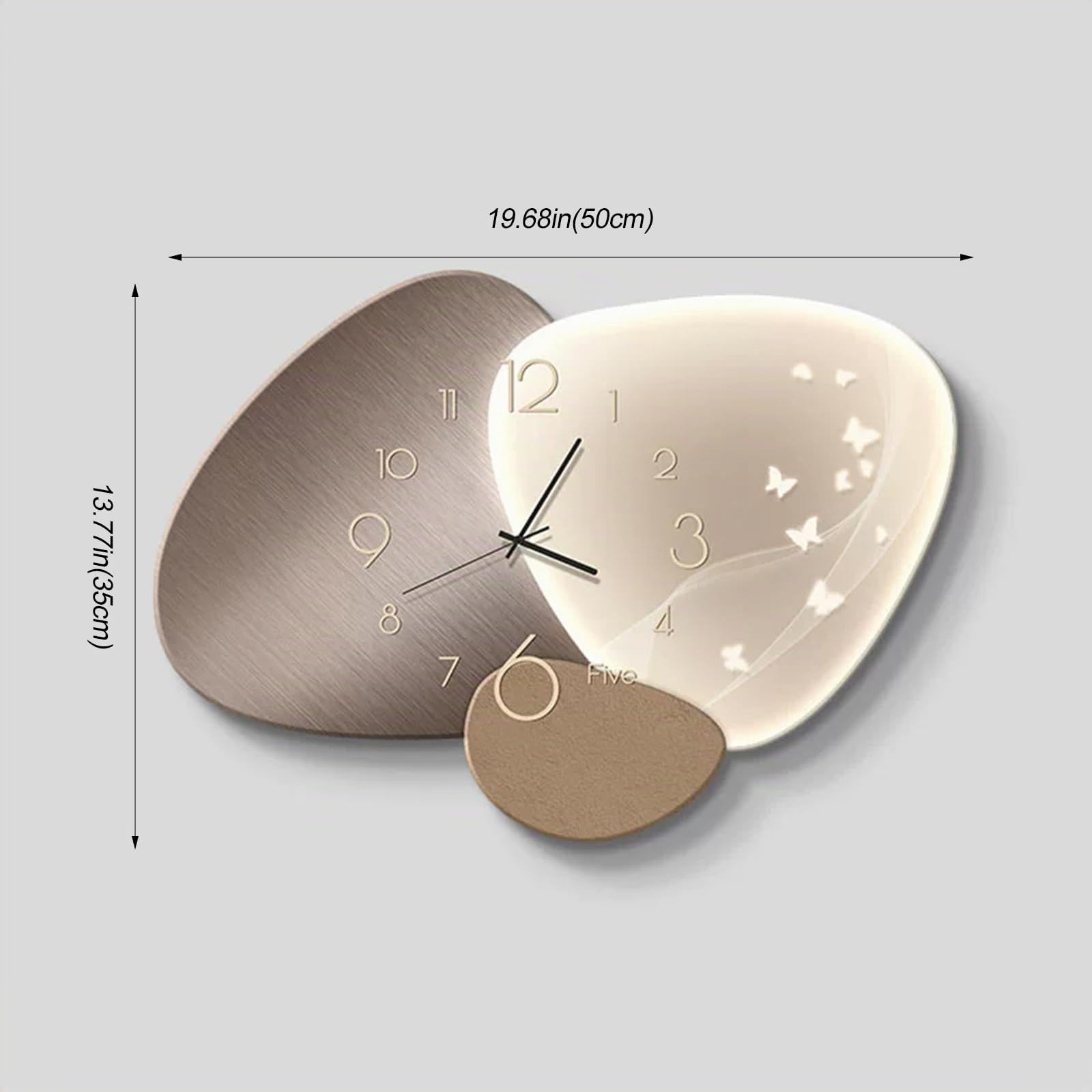 Ergocar Horloge Murale Silencieuse De Style Nordique Céramique Cristalline Haute Définition Étanche Alimentée par Pile Décorative pour Les Écoles, Les Salons, Les Cuisines, Les Chambres à Coucher