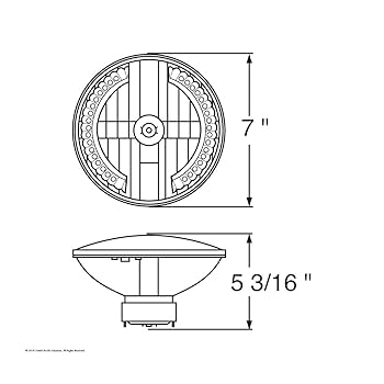 ユナイトアップ Amazon.com: United Pacific 31378 7” Round Crystal Headlight