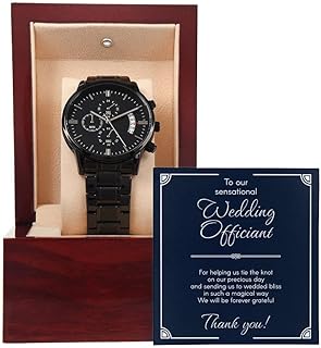 Men's Openwork Watch With Special Message Card Wedding Officiant Gift Men's Watch in Luxury Box Stylish Watch Wedding Officiant Gift Men Birthday Gift for Him