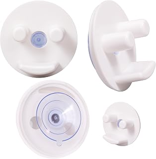 3pcs Sponge Holder Smiley Face Sponge Holder with Suction Cup Mount Sponge Organizer for Kitchen Bathroom RV Sink, Self Draining, Dishwasher Safe for Holding Smiley Sponges White(3 Pack)