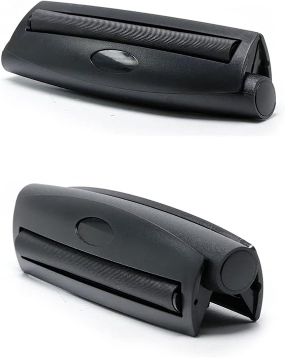 Cigarette Cone Roller, Cigarette Rolling Machine 78mm Plastic Cigarette Maker Black