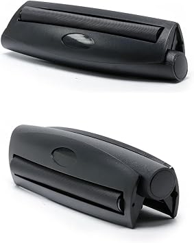 Cigarette Cone Roller, Cigarette Rolling Machine 78mm Plastic Cigarette Maker Black