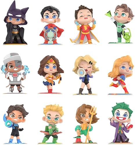 Miniatura 8 de POP MART DC Justice League Childhood Series Figuras de caja ciega, juguetes misteriosos de diseño aleatorio para decoración moderna del hogar, juego