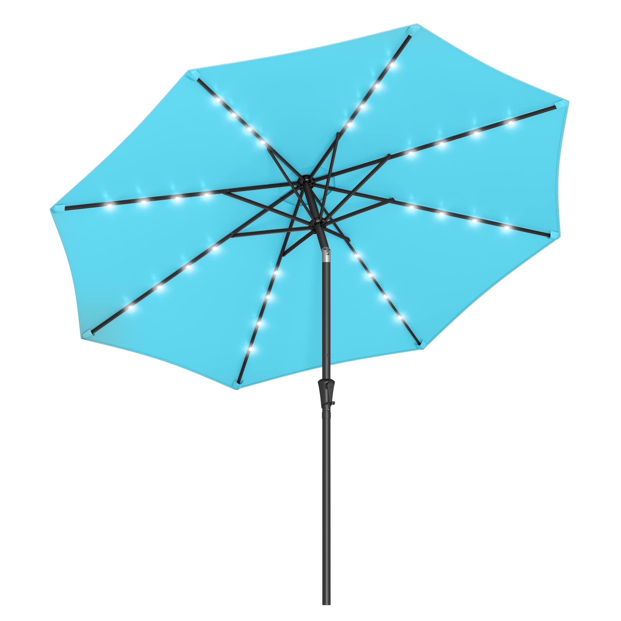 SONGMICS 9ft Solar Patio Umbrella, Lighted Outdoor Umbrella, 32-LED Light  for Garden, Lake Blue UGPU011Q01 : Amazon.ca: Patio, Lawn u0026 Garden