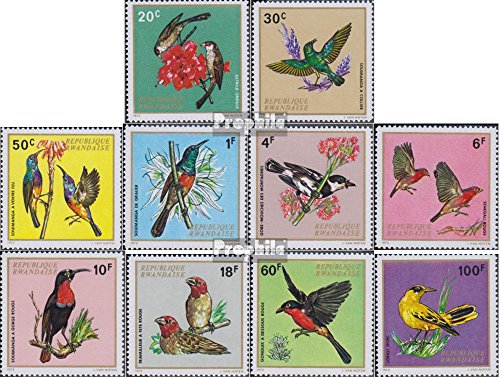 Prophila Collection Ruanda Michel.-No..: 500A-509A (Completa Edizione) 1972 Locals Uccelli (Francobolli per i Collezionisti) Uccelli