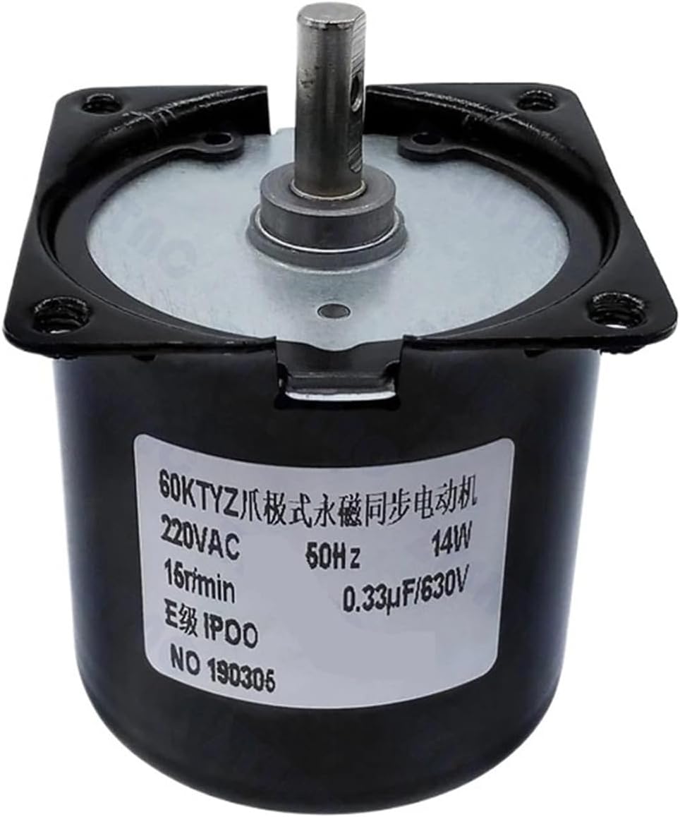 220V AC 14W Micro Gear Motor 60KTYZ 50Hz Permanent Magnet Synchronous Gear Motor Low Speed 2.5 5 10 15 20 30 50 60 80 110 rpm(2.5rpm)