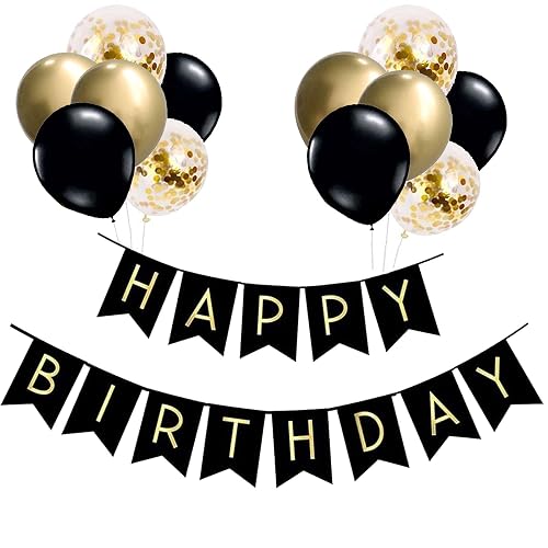 #96 — Happy Birthday bunting Banner balloons, 12 inch silver white...