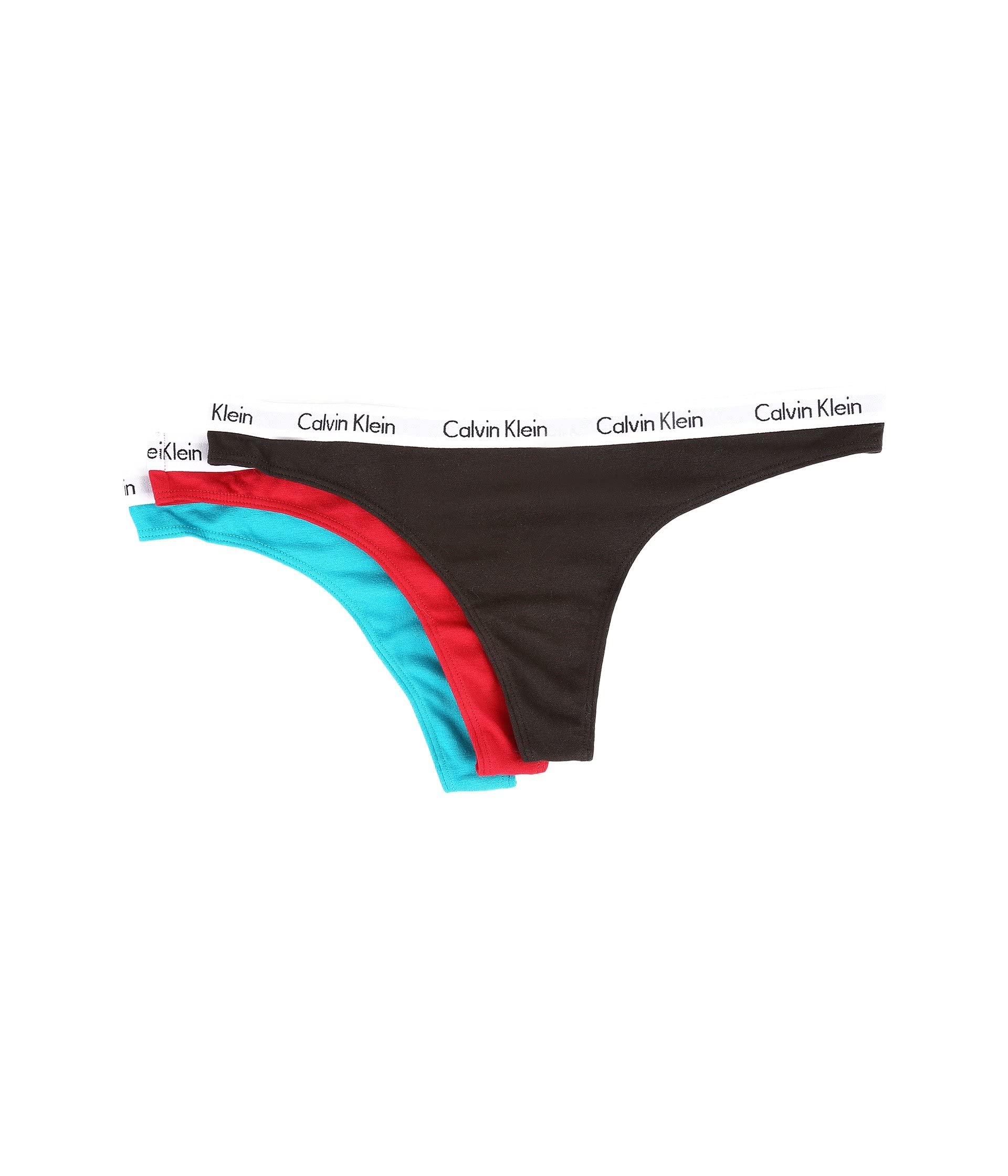 Calvin KleinWomen's Carousel Logo Cotton Stretch Thong Panties, 3 Pack