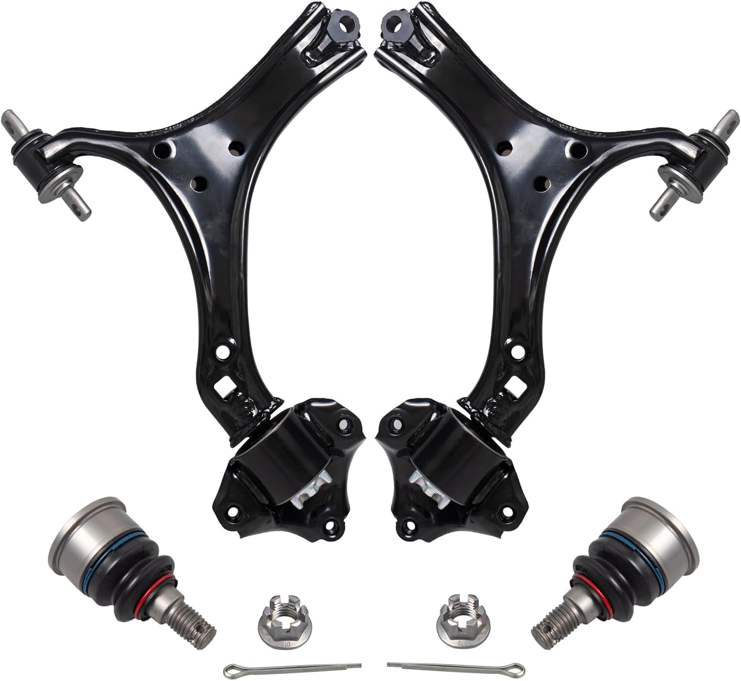 AUQDD 12Pc Front Suspension Kit (For 2.4L) Fit For 2013-2017 Ho-nda Accord, 15-20 Ac-ura TLX, 2 Lower Control Arm 2 Ball Joint 2 Sway Bar Link 4 Inner Outer Tie Rod End (# K642509 EV800896 K500315)