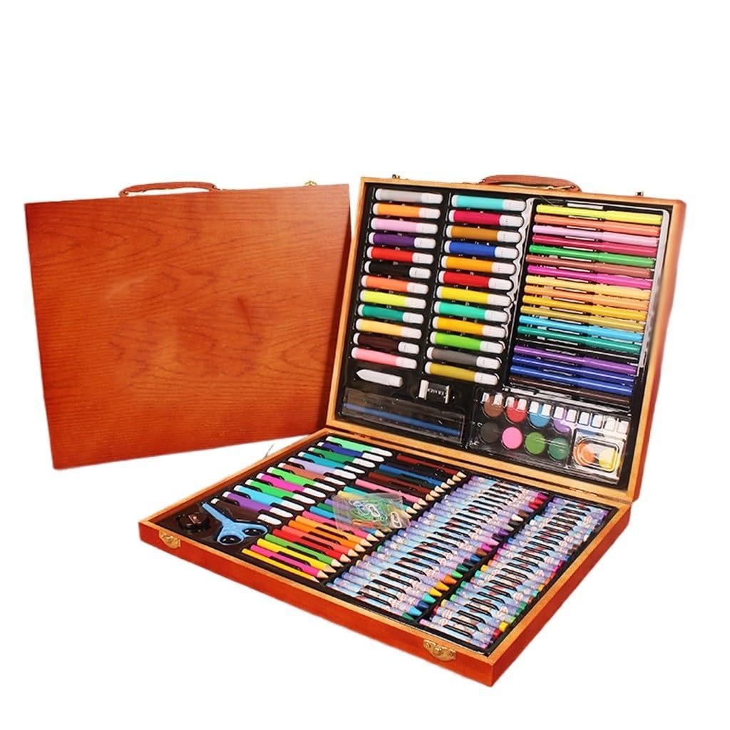 Juego de bolígrafos de acuarela de 168 piezas para pintar sin desorden en estuche de regalo